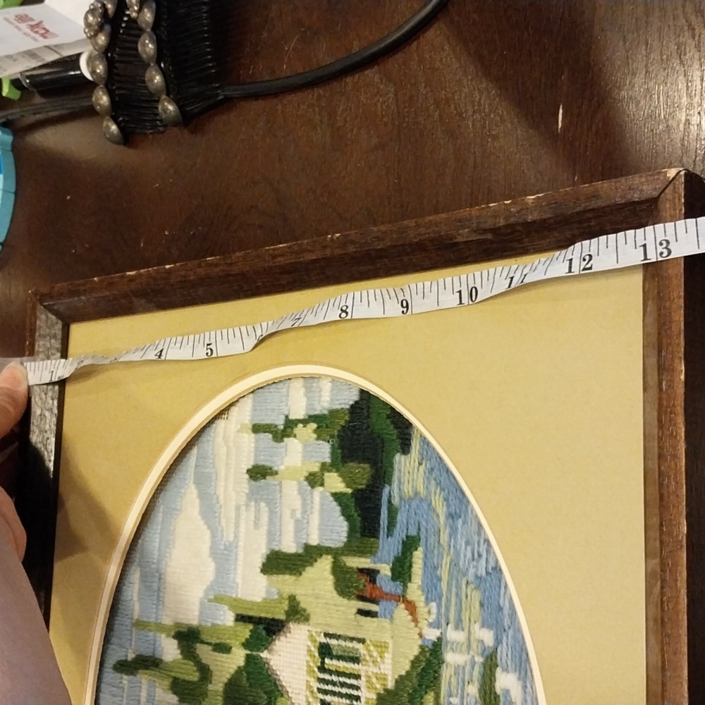 Framed Vintage Artcraft Concepts A Touch of Spring From #5723 Embroidery Kit - Picture 5 of 6